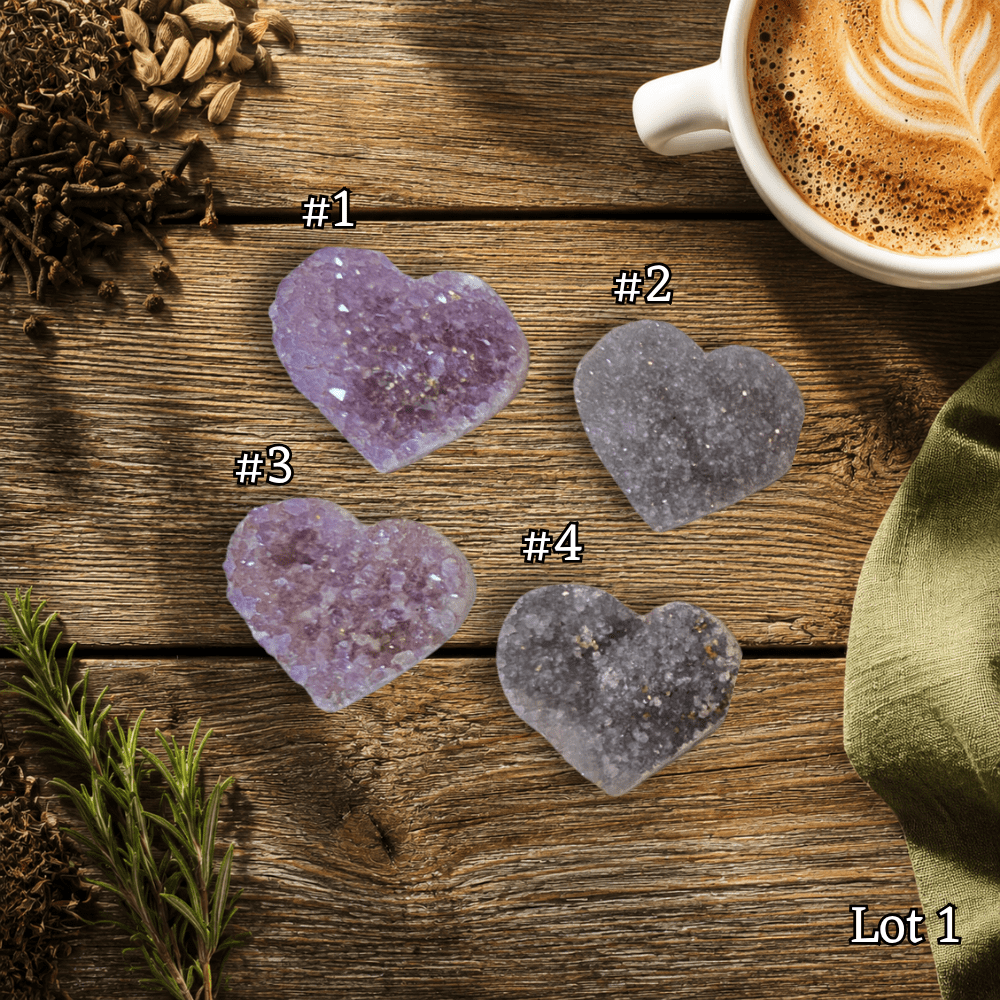 Amethyst Cluster Heart