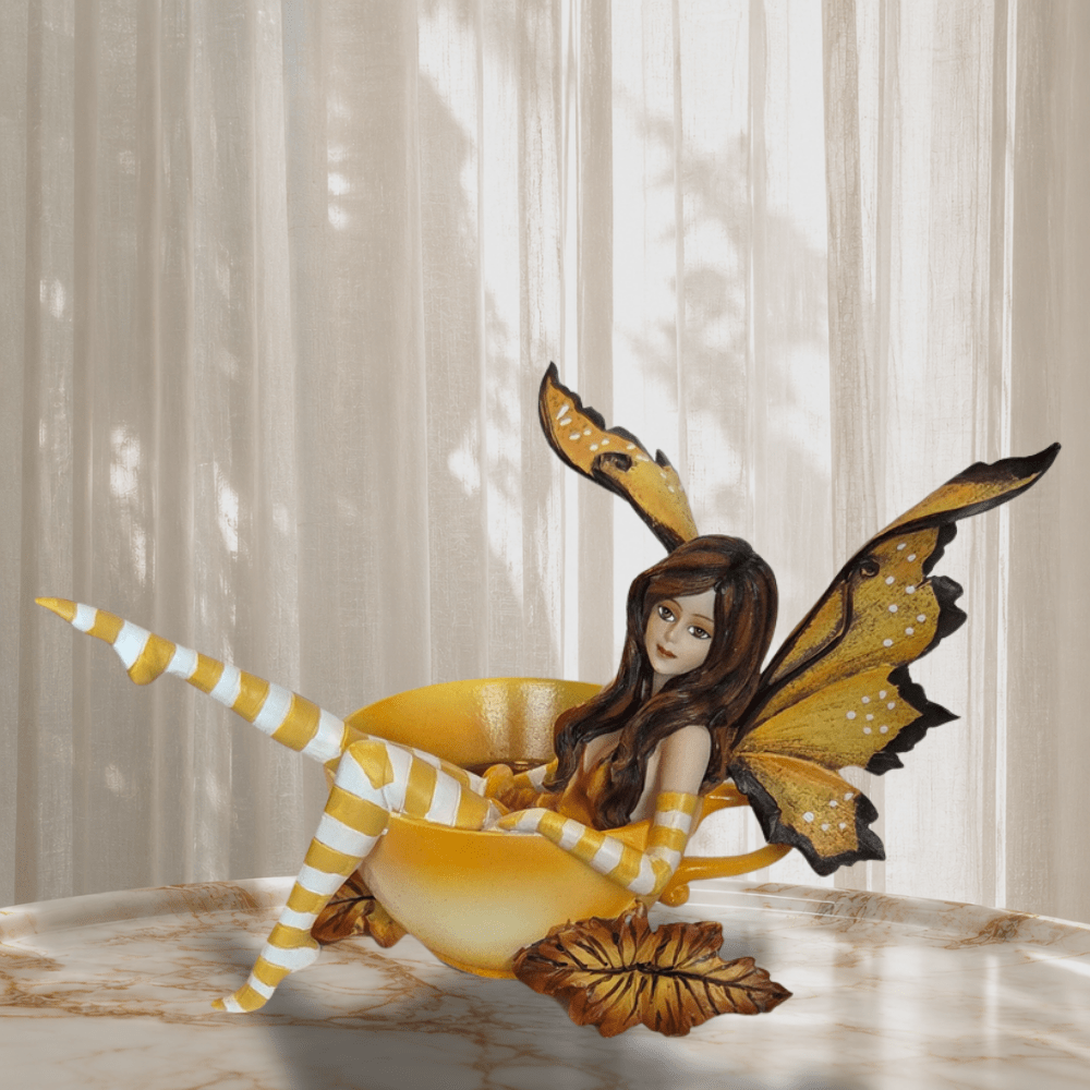 Autumn Teacup Fairy Statue