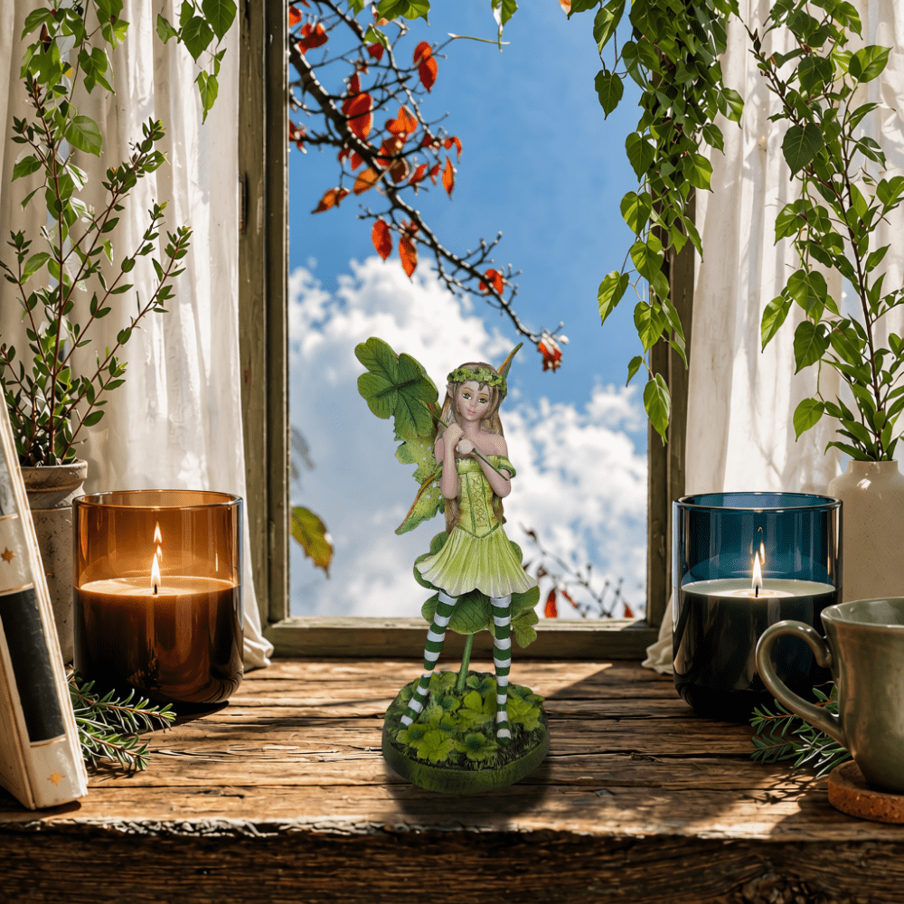 Lucky Clover Fairy Statue