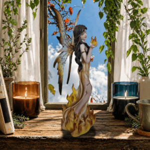 Elemental Fire Fairy Statue - Image 3
