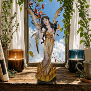 Elemental Fire Fairy Statue - Image 2