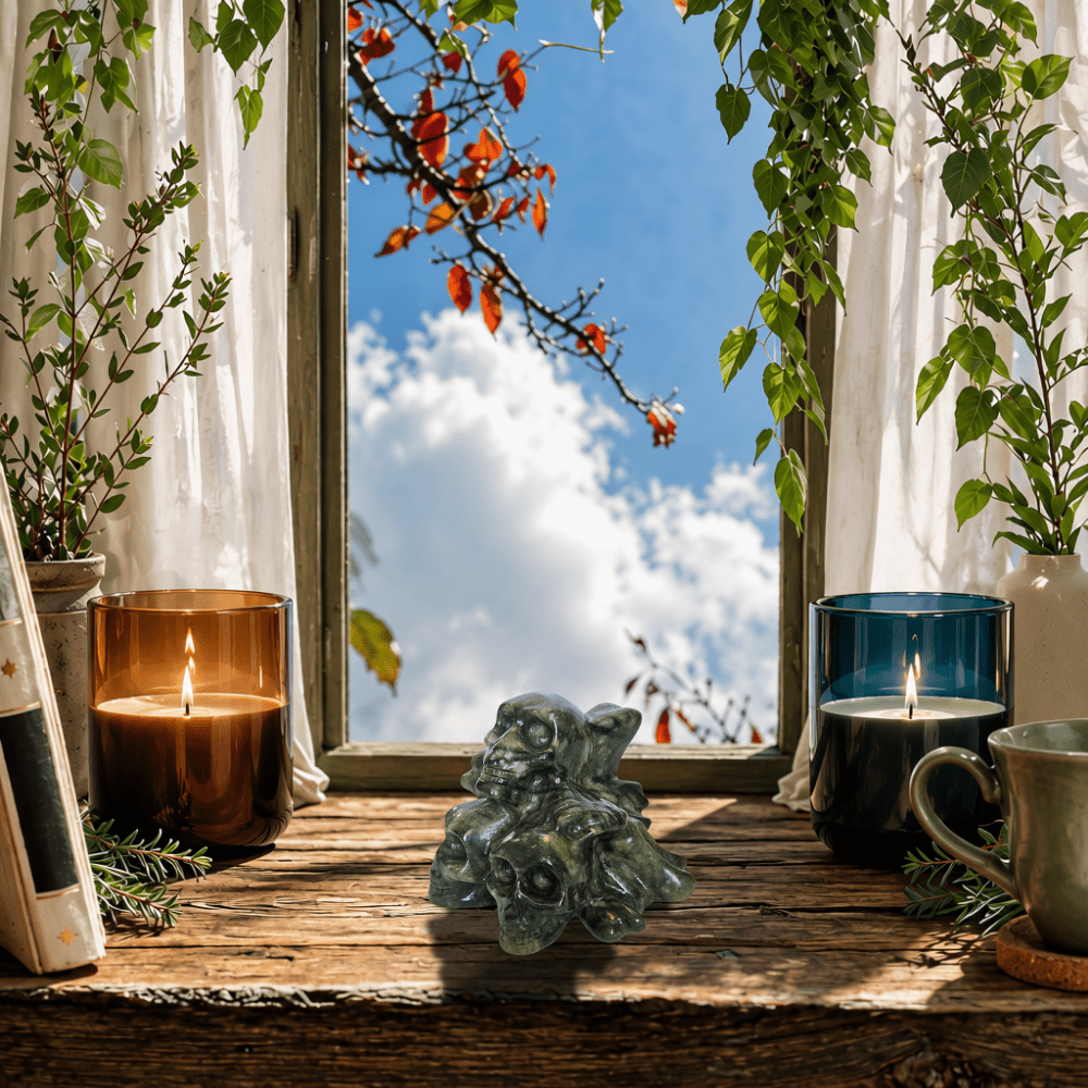 Nephrite Jade Skull Tower