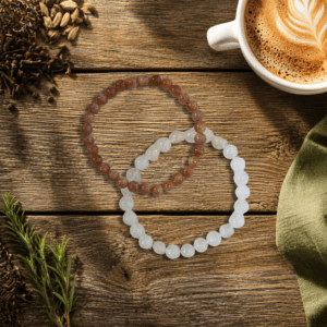 Sunstone & Moonstone Bead Bracelet Set - Image 4