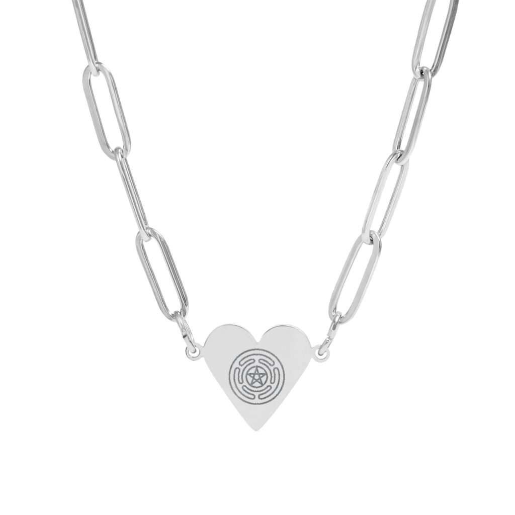 Khthonic Wiccan Strophalos Heart Necklace