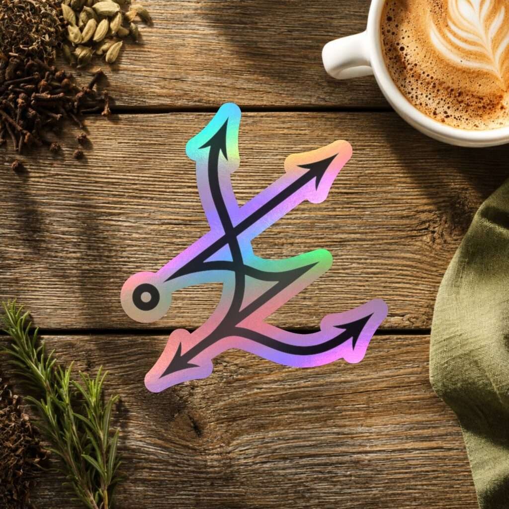 Stylized LS Sigil Holographic Vinyl Sticker