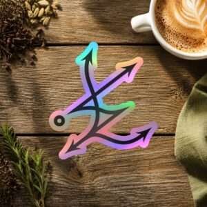 Stylized LS Sigil Holographic Vinyl Sticker - Image 1