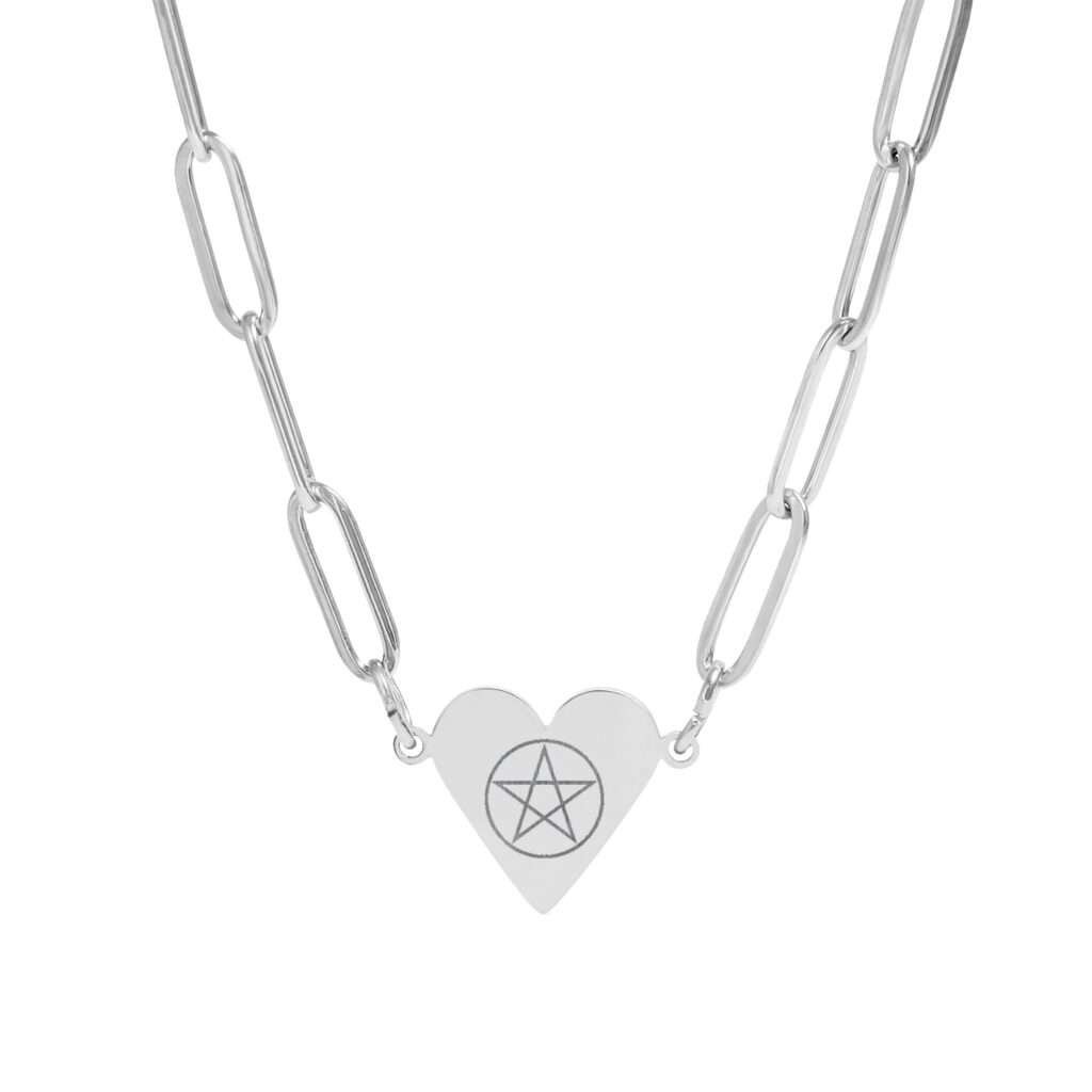 Pentacle Heart Necklace