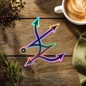 Stylized LS Sigil Holographic Vinyl Sticker - Image 2