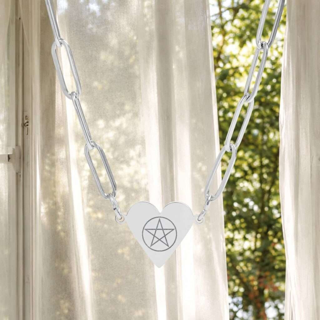 Pentacle Heart Necklace