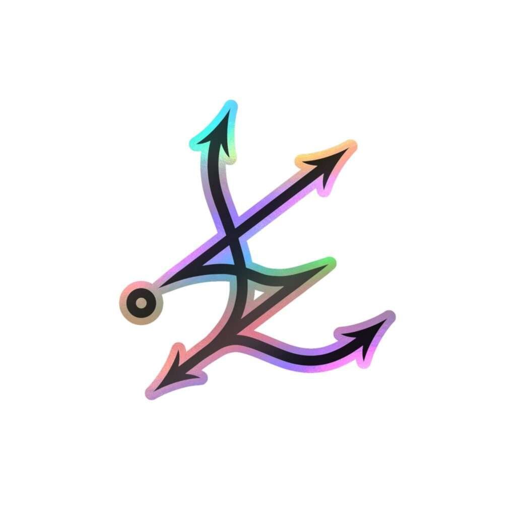 Stylized LS Sigil Holographic Vinyl Sticker