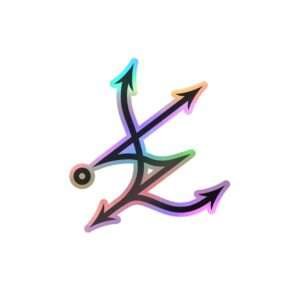 Stylized LS Sigil Holographic Vinyl Sticker - Image 2