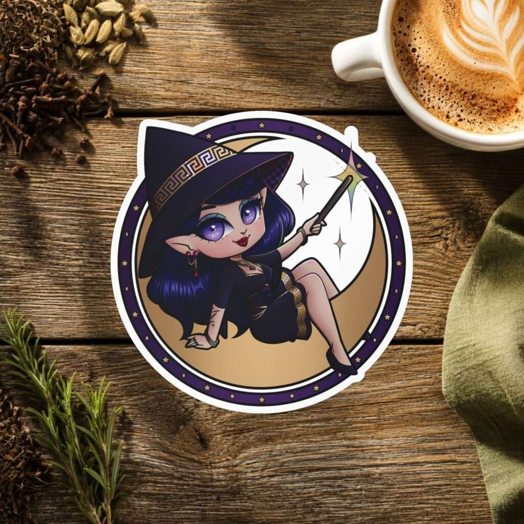 The Witchy Housewife Logo Vinyl Sticker