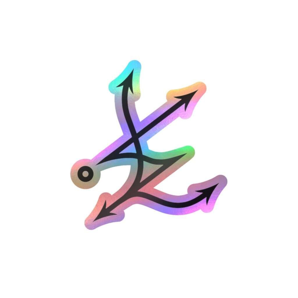Stylized LS Sigil Holographic Vinyl Sticker